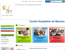 Tablet Screenshot of ch-mauriac.fr